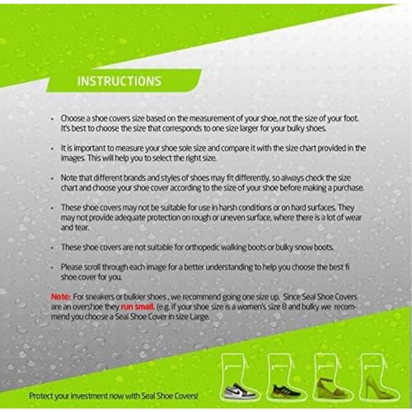 Stay Dry in Style: SEAL Waterproof Shoe Covers, Size Large - Lilac Reusable - Picture 4 of 14